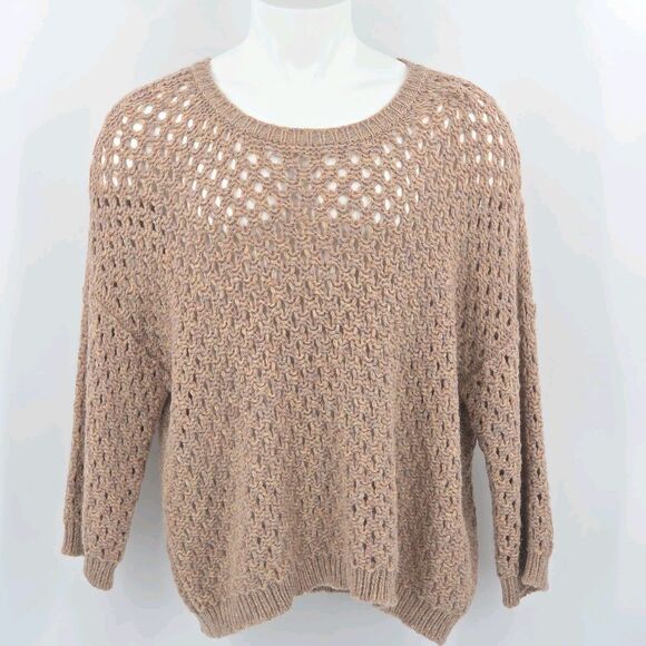 Eileen Fisher Peruvian Alpaca Sweater Womens Size XL Pink Fall Holiday Oversized - Picture 2 of 7